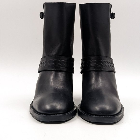 Aquatalia Women Evette Calf Dressy Office Chunky Leather Italian Boots sz 7.5 - Picture 2 of 9